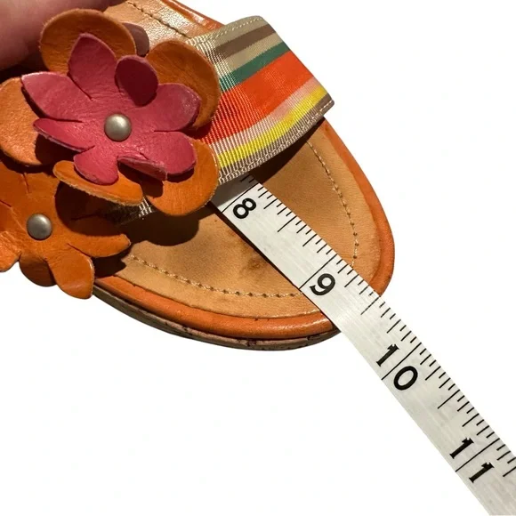 COACH Morgan Strappy Cork Wedges Heels Size 6.5 Floral Shoes - Picture 15 of 15